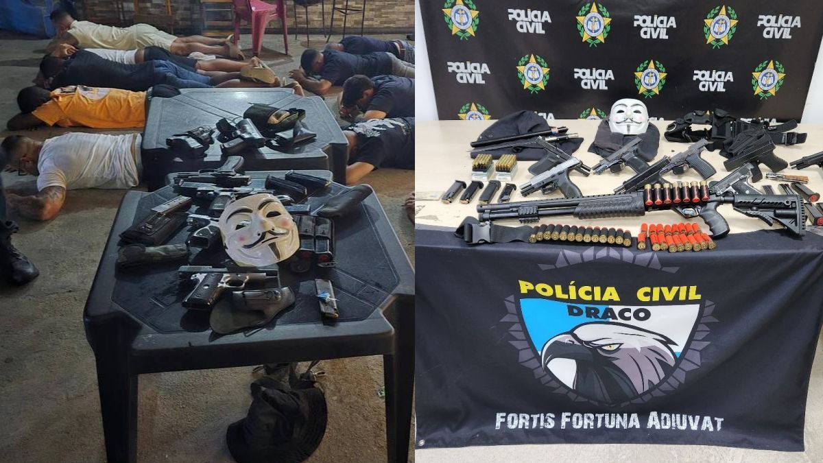 Polícia invade festa e prende nove milicianos em flagrante no RJ