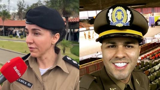 Major se emociona no velório de cabo morto em BH e diz que PM ajudará família