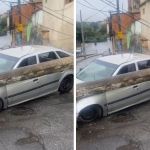 Carro bate, derruba poste e deixa moradores sem luz em BH