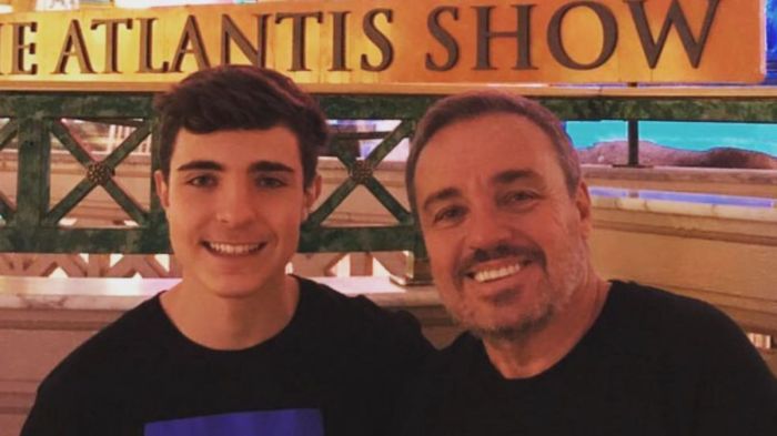 Gugu e o filho mais velho, João Augusto Liberato