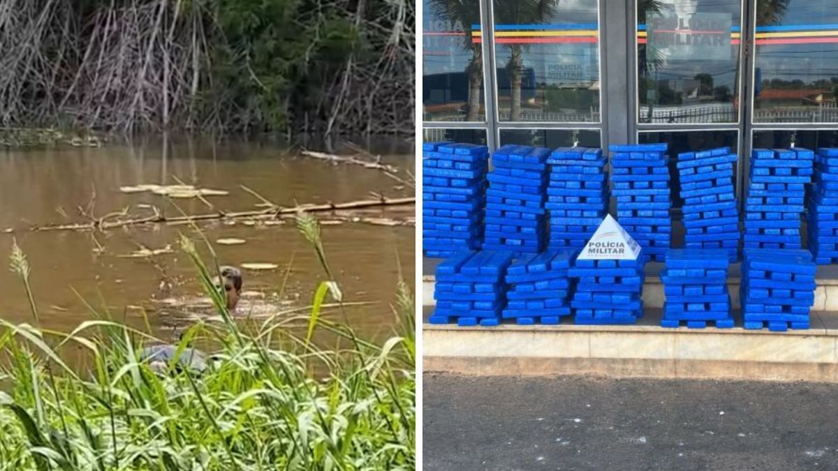 Suspeito de transportar R$ 3 mi em barras de maconha morre ao tentar fugir da polícia