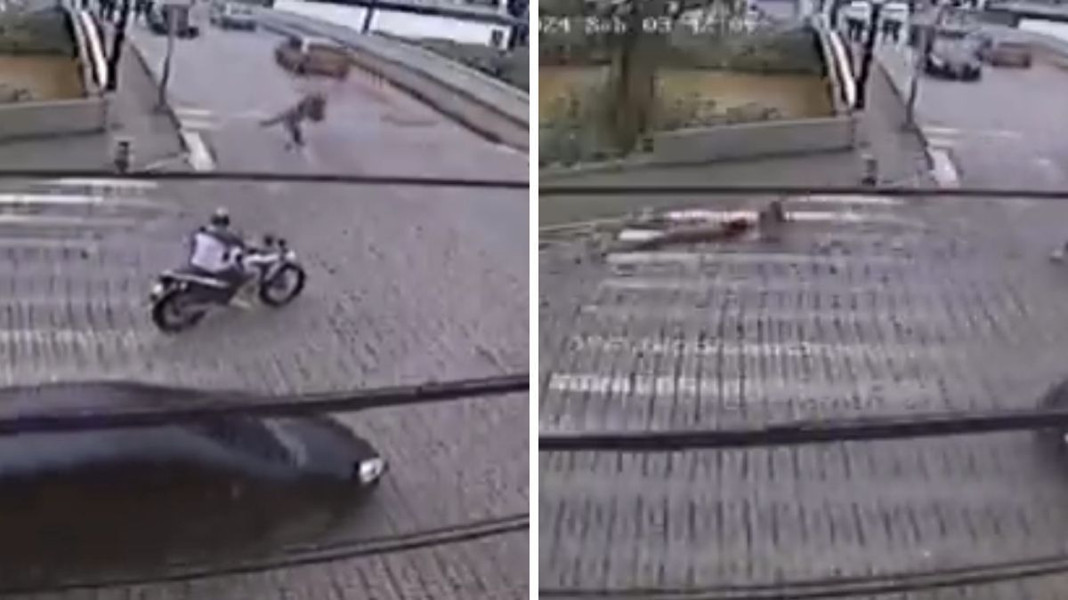Vídeo: corda se solta de caminhonete e arrasta idosa pela rua no interior de Minas; veja