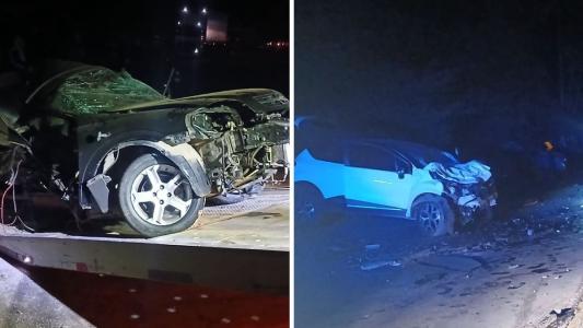 Acidente deixou dois carros destruídos