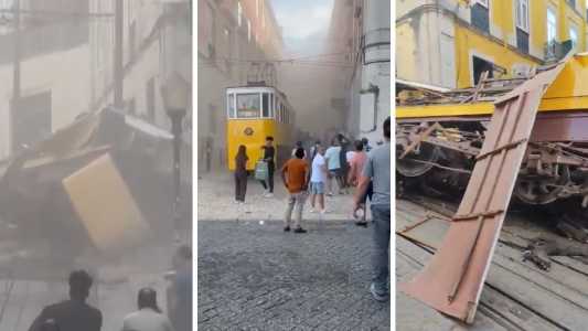 Elevador da Glória, um dos pontos turísticos de Lisboa, descarrilou