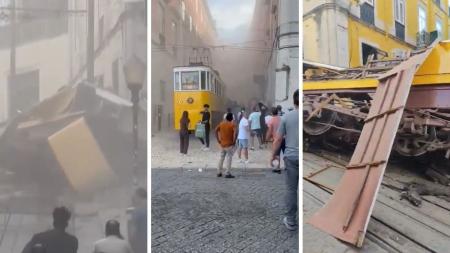 Elevador da Glória, um dos pontos turísticos de Lisboa, descarrilou