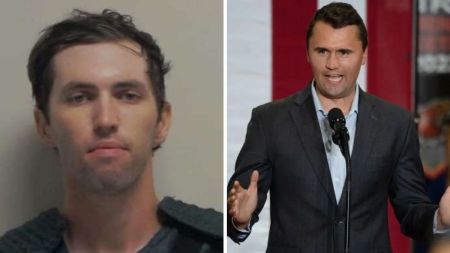 Tyler Robinson (esquerda) é suspeito de matar Charlie Kirk (direita)