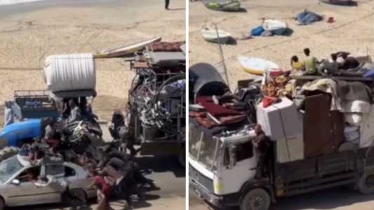 Centenas de pessoas deixam Gaza