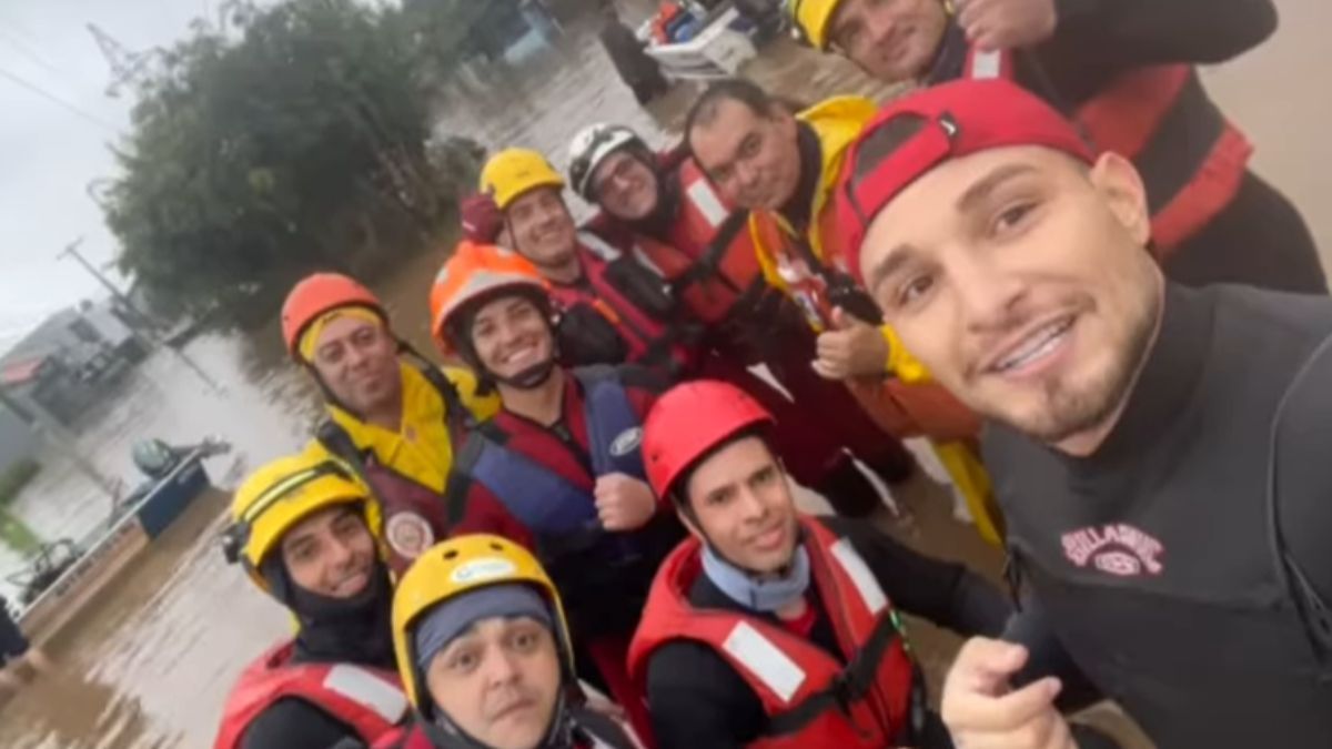 Barco de MC Gui afunda no RS, e cantor precisa ser resgatado por Bombeiros