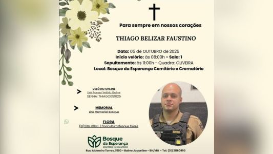 Policial será velado em BH