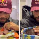 Emocionado, Pedro Scooby reencontra bebê de 12 dias resgatado por ele: 'Muito especial'