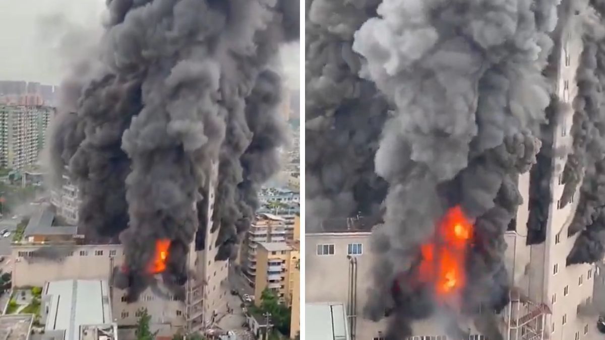 Diversas pessoas ficam presas em shopping na China durante incêndio; veja vídeo