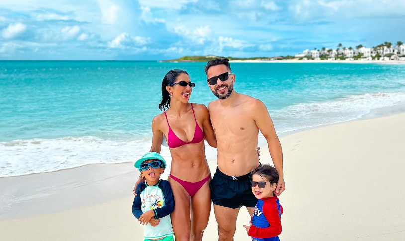 Everton Ribeiro curte férias em hotel de luxo em ilha paradisíaca no Caribe