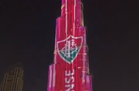 Fluminense tem escudo projetado no Burj Khalifa, o maior prédio do mundo