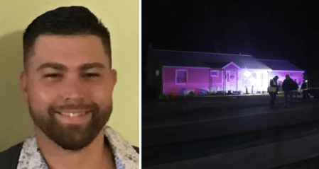 Foto do autor do crime e da casa da família