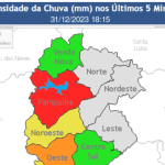 Chuva forte em BH: veja os alertas da intensidade no seu bairro