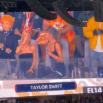 Cantora Taylor Swift leva público ao delírio no Super Bowl, em Las Vegas