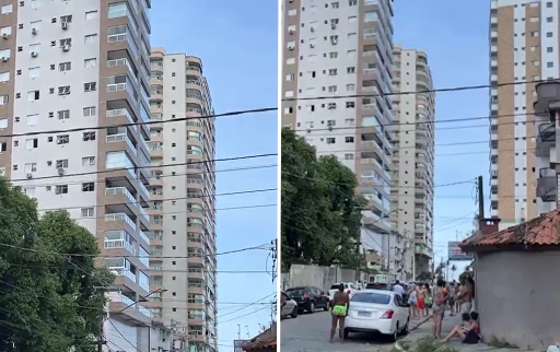 Vídeo: prédio de 19 andares é evacuado às pressas em Praia Grande (SP) por 'risco de queda'