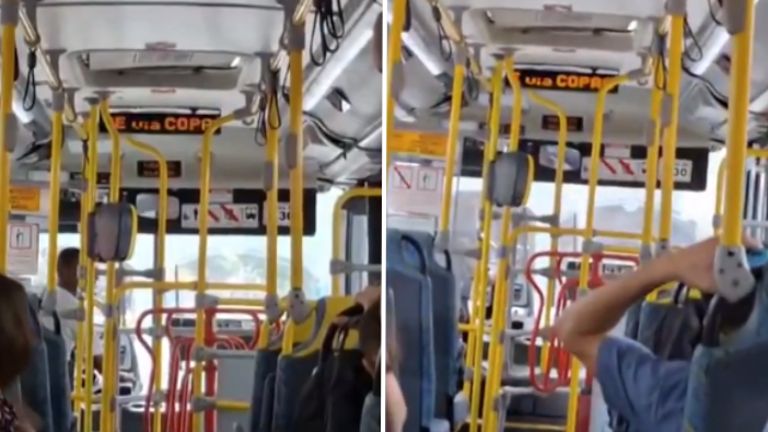 Motoristas de ônibus disputam corrida na Zona Sul do Rio e assustam passageiros