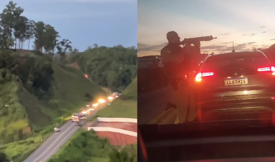 Vídeo: perseguição policial termina em tiroteio e prisão na BR-381, em Ipatinga (MG)