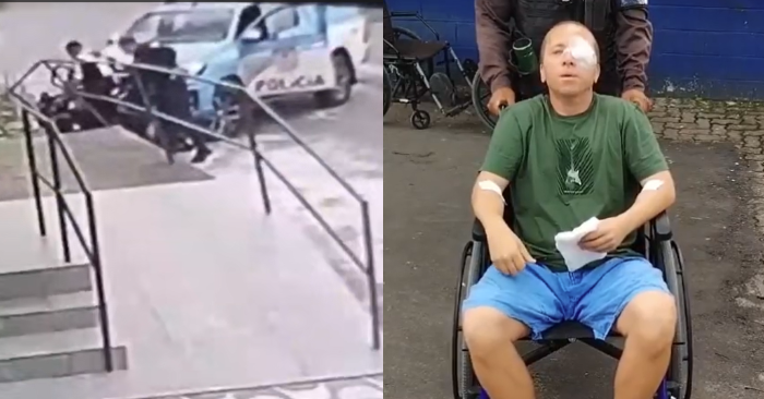 Vídeo: PM é baleado no olho, mata suspeito e dirige até hospital no interior do RJ