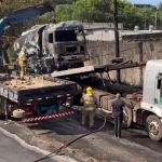 Vídeo: caminhão-tanque é removido do Anel Rodoviário após explosão em BH