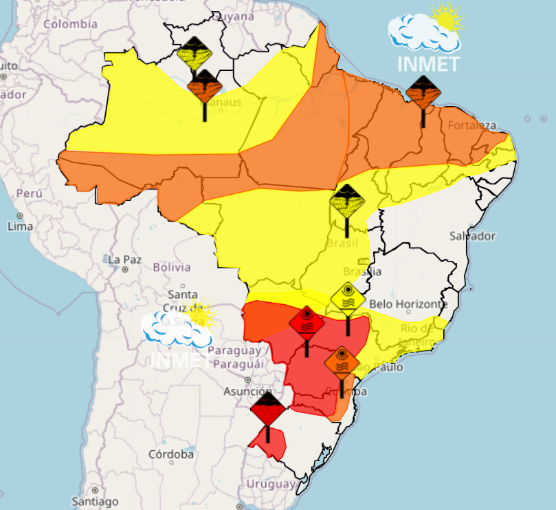 Alerta Vermelho em SP: Defesa Civil cita risco de tempestades e deslizamentos de terra