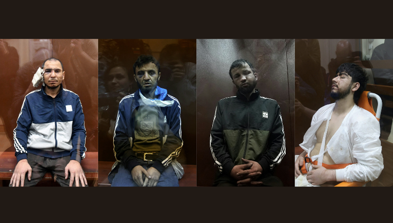 Suspeitos de ataque terrorista em Moscou aparecem com marcas de tortura em tribunal