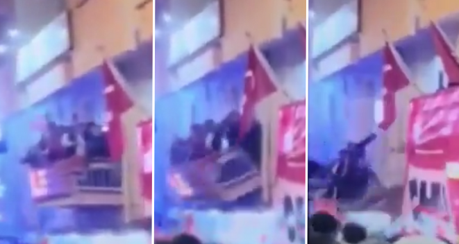Vídeo: varanda desaba e político turco morre ao comemorar eleição