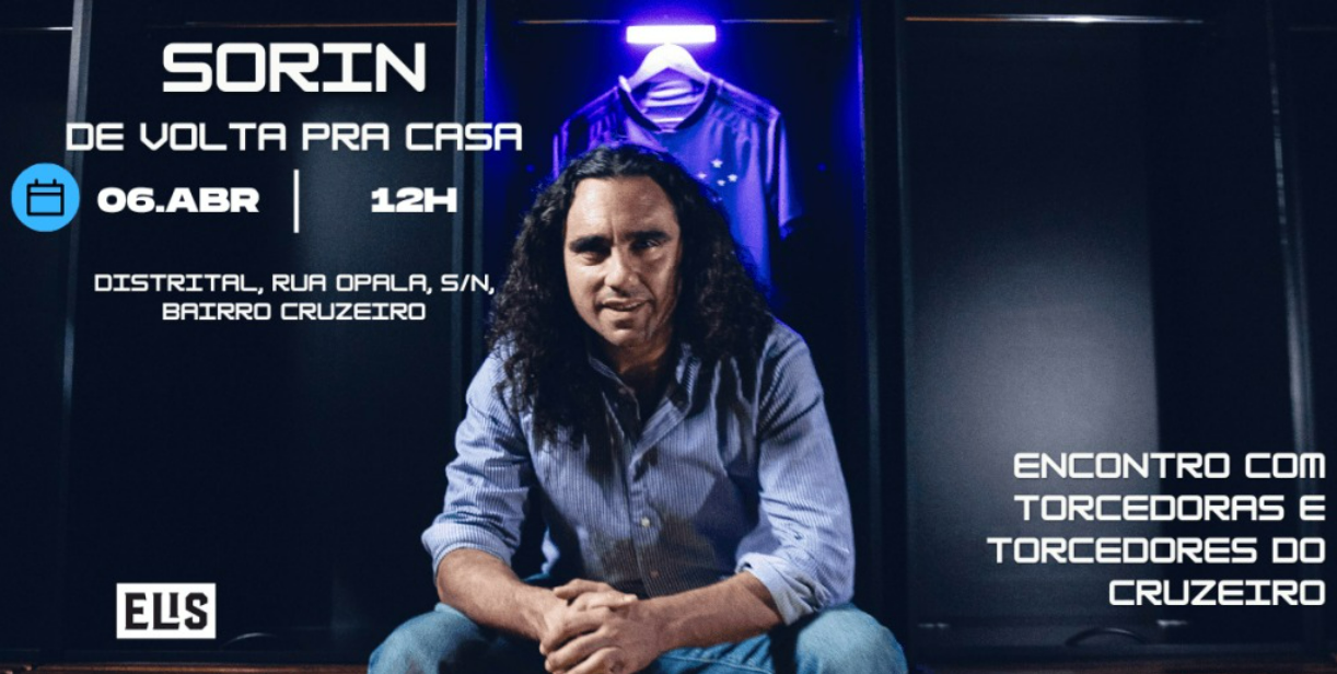 Sorín de volta pra casa: ídolo do Cruzeiro realiza evento em BH neste sábado