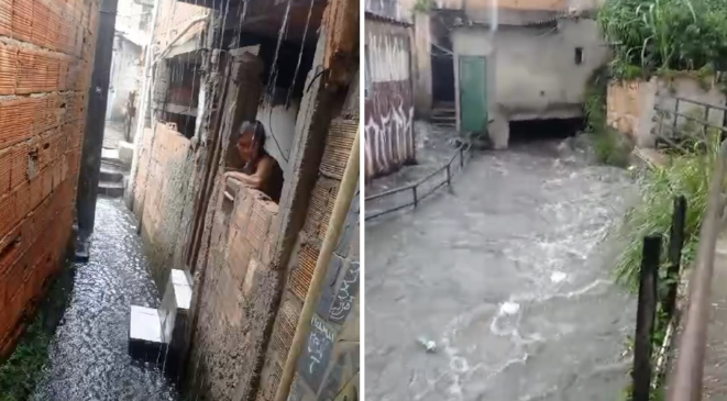 Idosa tem casa alagada após chuva atingir BH nesta quinta: 'anos que vivo esse drama'