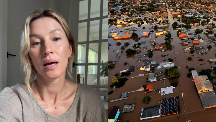 Gisele Bündchen pede doações para vítimas das enchentes no RS: 'É de partir o coração'