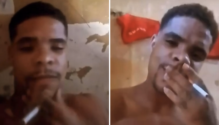 Homem que matou PM durante 'saidinha' posta vídeo ouvindo pagode e fumando dentro da cadeia em MG