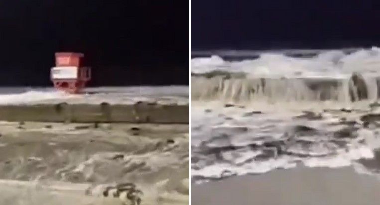 Em meio a enchentes, mar do litoral gaúcho tem ressaca com ondas de até três metros