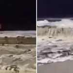 Em meio a enchentes, mar do litoral gaúcho tem ressaca com ondas de até três metros