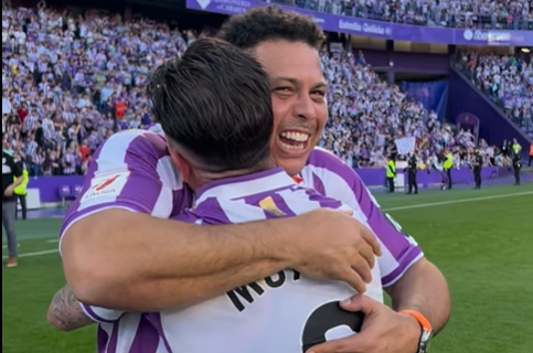 Veja como Ronaldo e Pezzolano reagiram ao acesso do Valladolid na Espanha