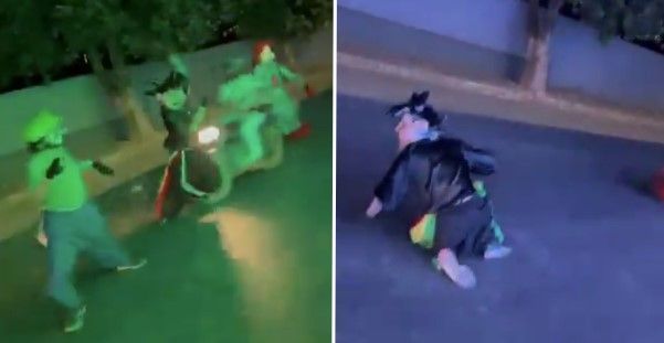 Vídeo: 'Goku' de trenzinho da alegria é atropelado por moto no interior de MG