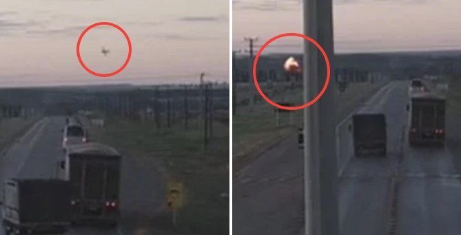 Vídeo mostra queda e explosão de avião de pequeno porte no MT; duas pessoas morreram