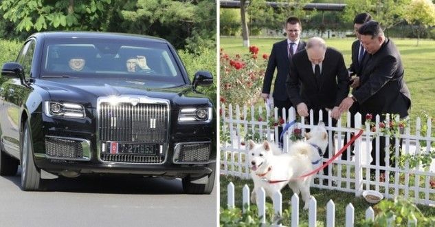 Limusine e cães: veja os presentes trocados por Vladimir Putin e Kim Jong Un na Coreia do Norte
