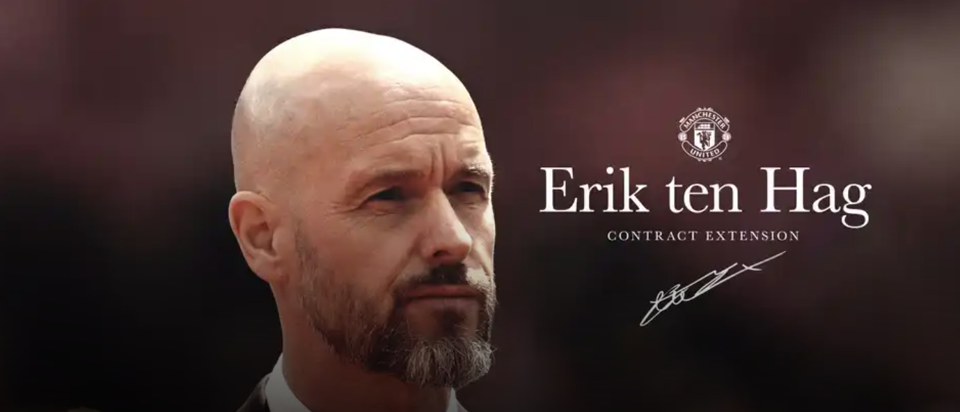 Manchester United anuncia renovação de contrato com técnico Erik ten Hag