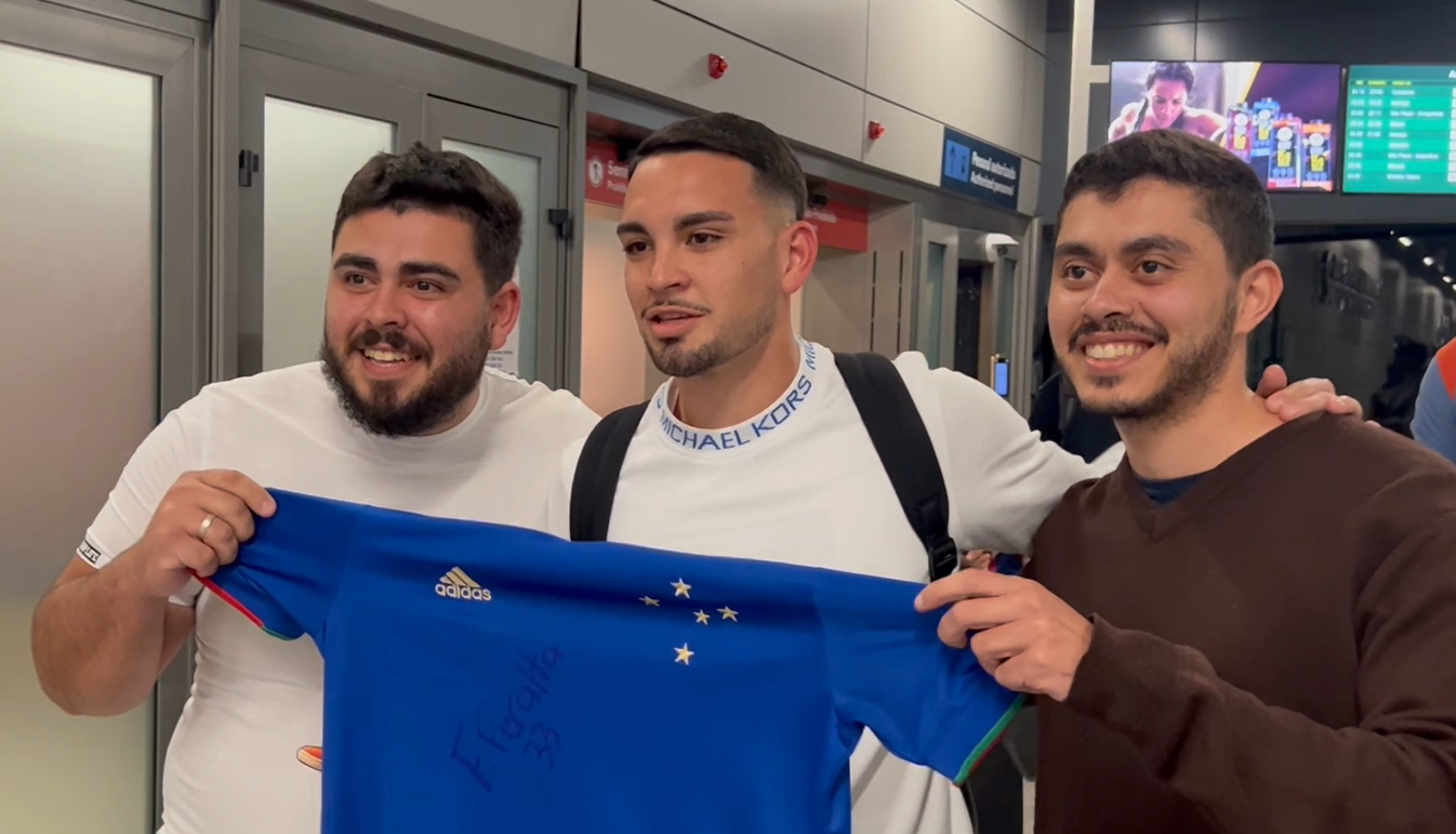 Peralta chega a BH para defender o Cruzeiro e manda recado à torcida