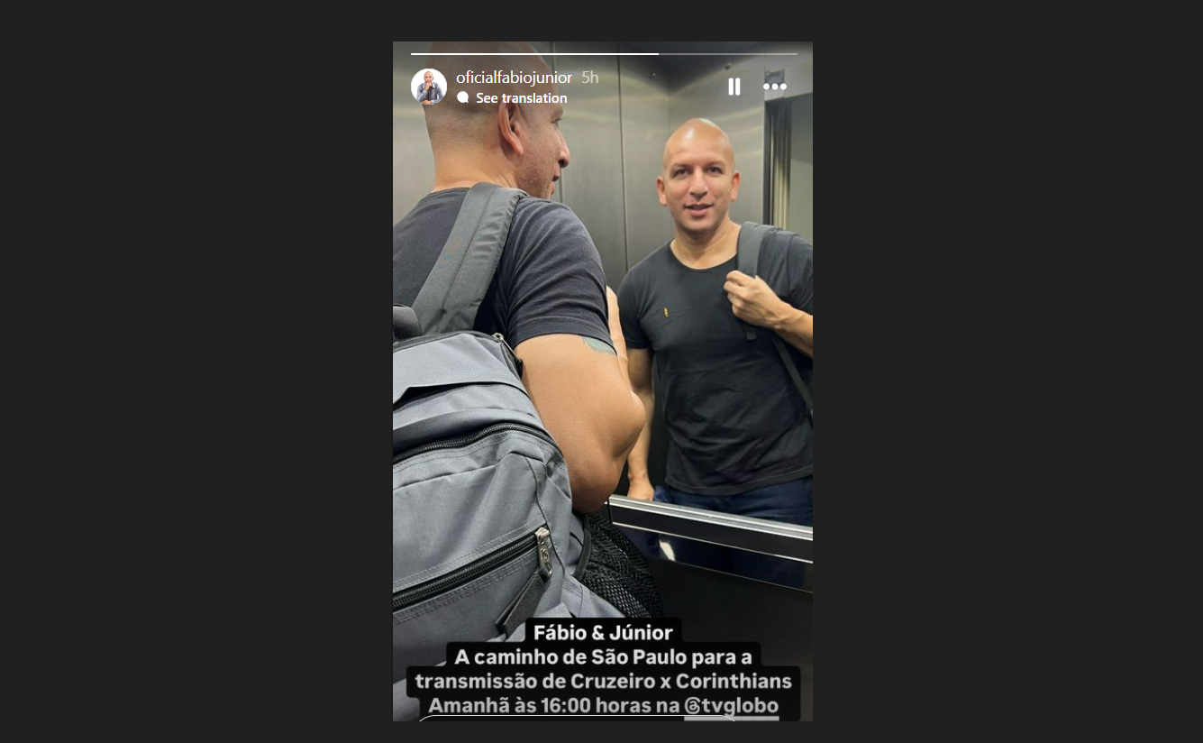 Postagem de comentarista Fábio Jr antes de Cruzeiro e Corinthians intriga a internet; entenda