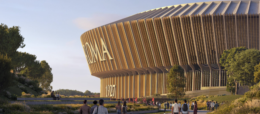 Dirigentes da Roma se reúnem com prefeitura e apresentam projeto de novo estádio