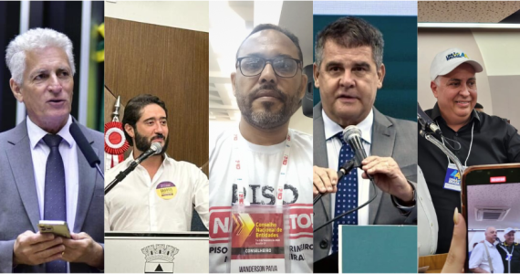 Rogério Correia, Gabriel Azevedo, Wanderson Rocha, Paulo Brant e Álvaro Damião.