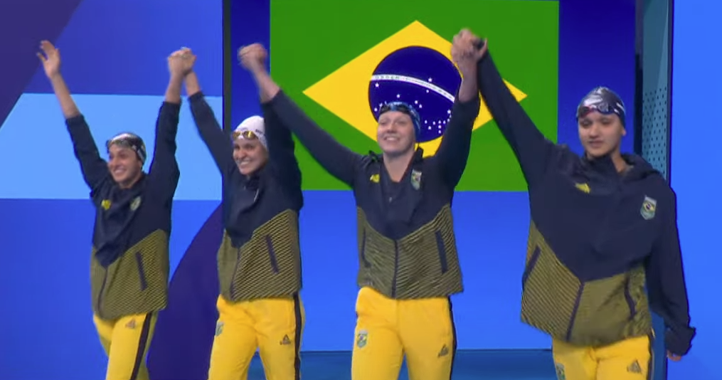 Revezamento do Brasil fica em 7º no 4x200 feminino em Paris 2024