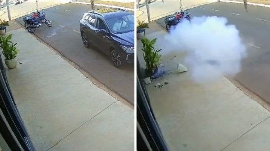 Stalker joga explosivo na porta do trabalho de mulher com quem se relacionou por dois meses