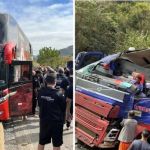 César Menotti mostra como ficou ônibus após acidente: ‘livramento’; veja vídeo