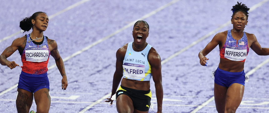 Paris 2024: Julien Alfred fica com o ouro nos 100m rasos e faz história por Santa Lúcia