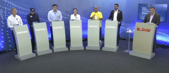 Candidatos de Ipatinga no debate da Itatiaia
