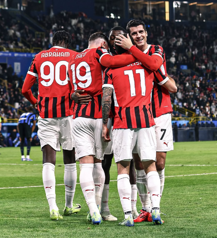 Com gol nos acréscimos, Milan derrota a Inter e é campeão da Supercopa da Itália