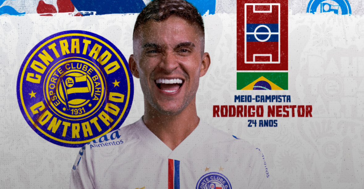 Bahia anuncia contratação de Rodrigo Nestor, emprestado pelo São Paulo